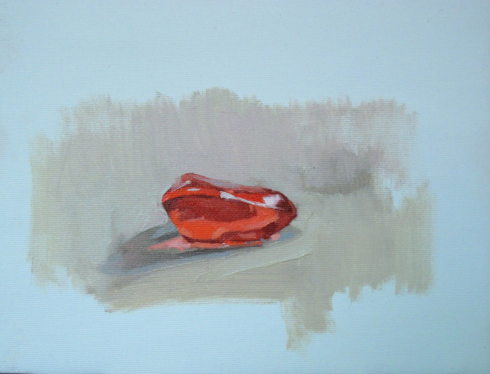 "Estudio de cristal II". Óleo. 2014
