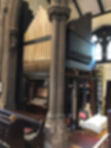 1870 Hill organ during restoration work