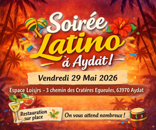 Soirée latino, à Aydat, le 29 mai 2026