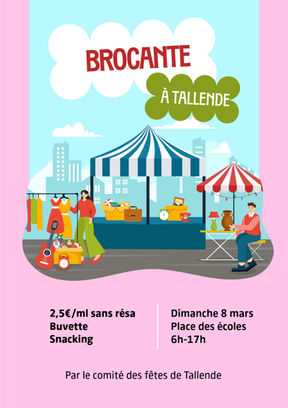 Brocante de Tallende, le 8 mars 2026