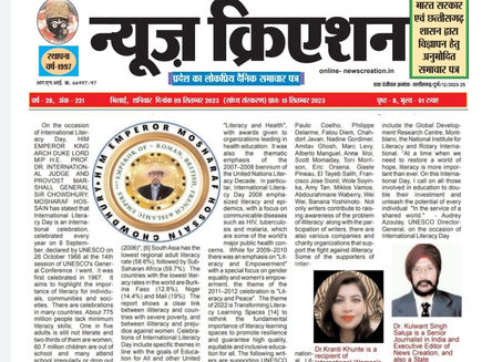 NEWS COVERAGE FROM INDIA (ASIA) DURING ~G-20 SUMMIT PERIOD ~(9TH SEPTEMBER, 2023 ) !!!