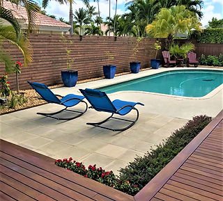 wood deck and fence