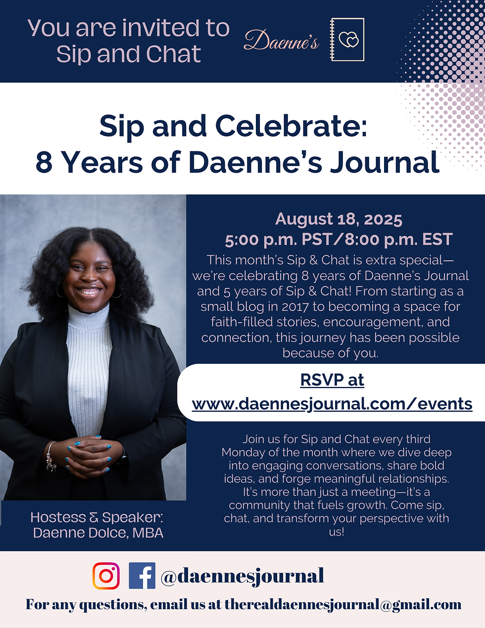 Sip & Celebrate: 8 Years of Daenne’s Journal