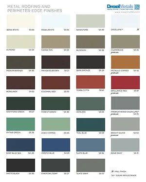 color chart dynamic metals petersen aluminum color chart