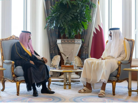 Qatar's Amir met Saudi Foreign Minister during official Qatar visit