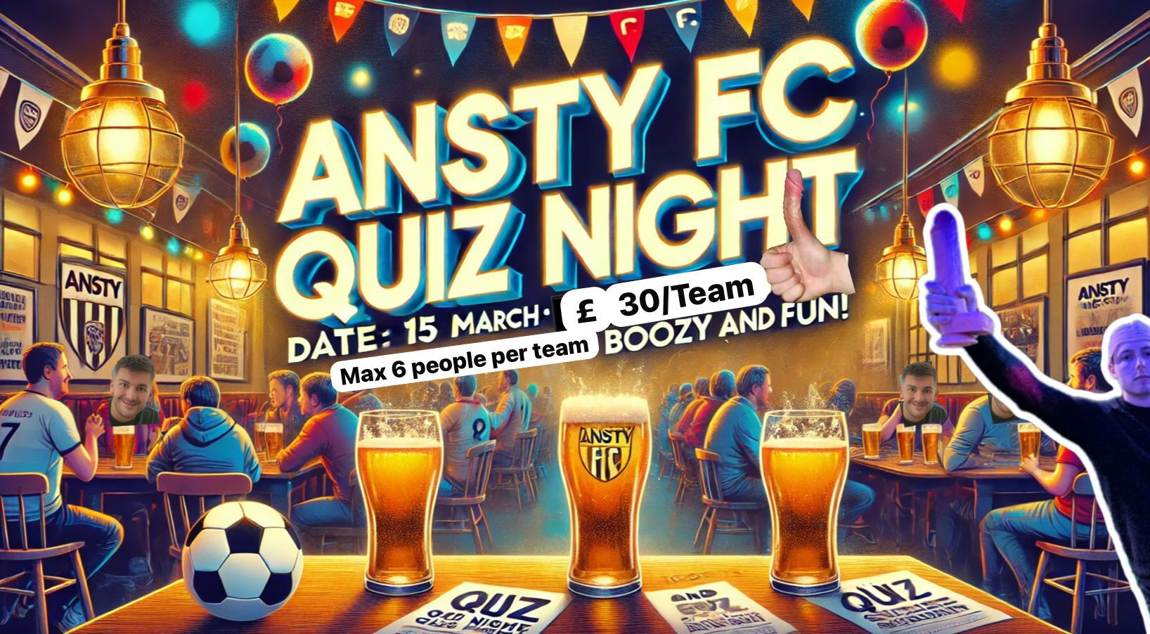 Ansty FC Quiz Night (£30.00 per team)