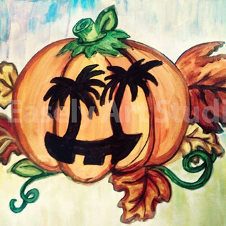 Hawaiian Jack-O-Lantern