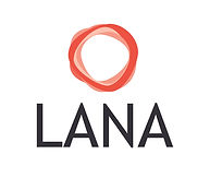 LANA logo with red circular graphic element