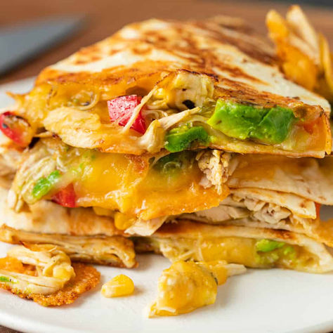 chicken pepper quesadilla