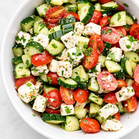 Cucumber, Tomato, and Feta Salad