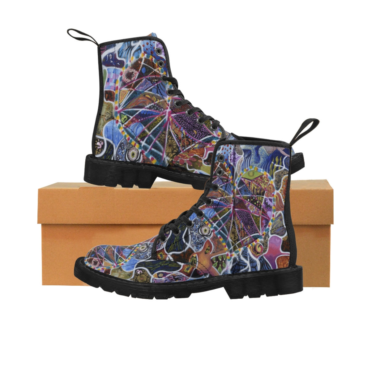 Women's Canvas Boots "Masquerade Heart"