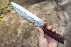 Santoku Manche rouge Couteau de cuisine Sasha Krauser Knives (8)