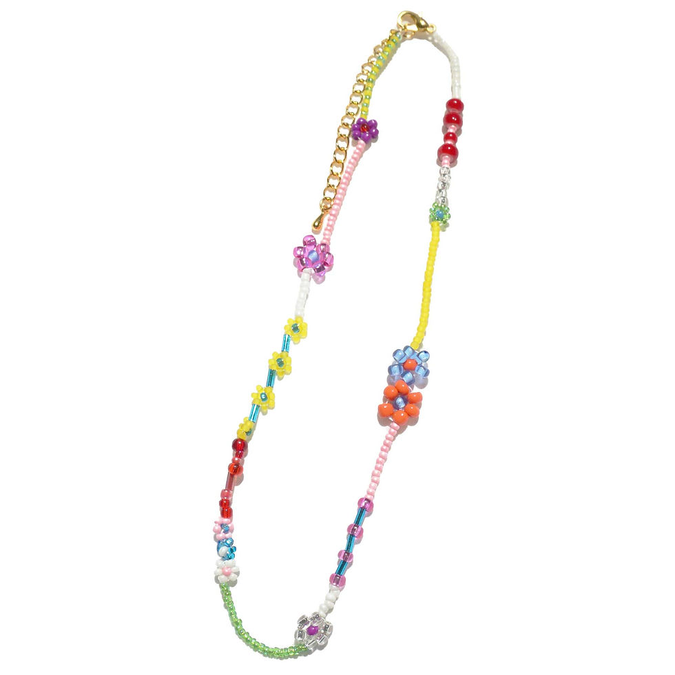 daisy chain necklace multicolor