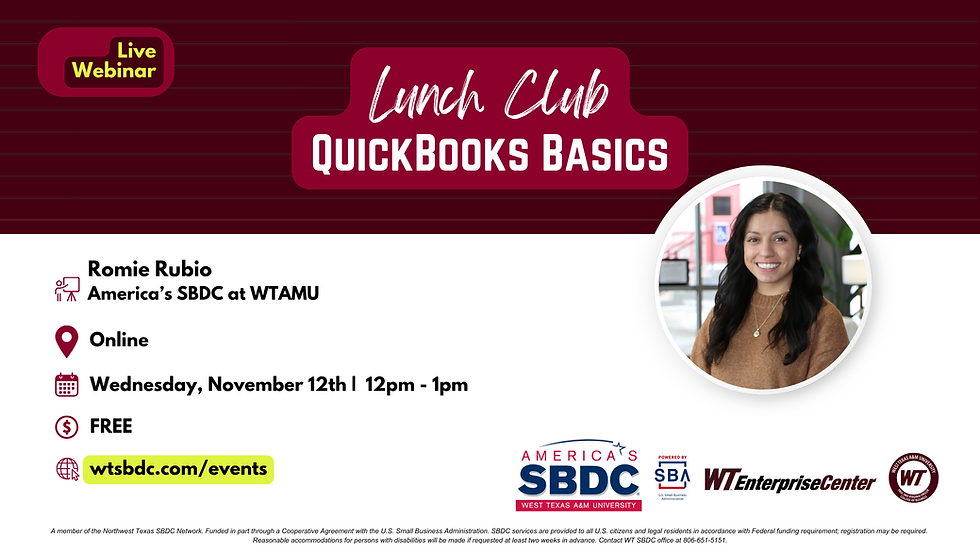 Lunch Club: QuickBooks Basics