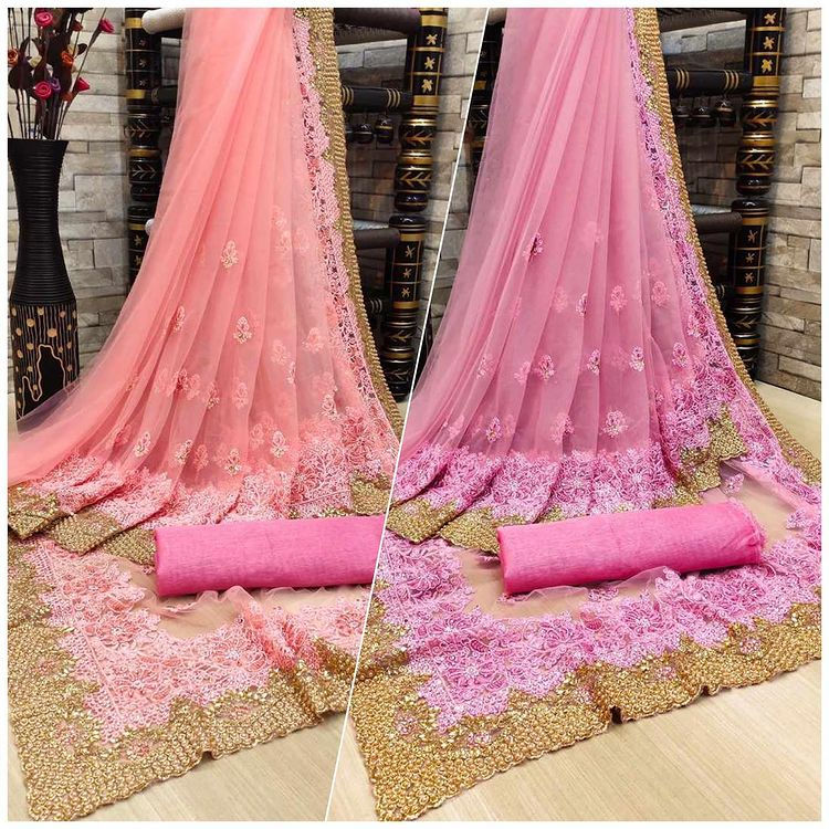 Thumbnail: Nylon Net Saree  (10-15 delivery days)