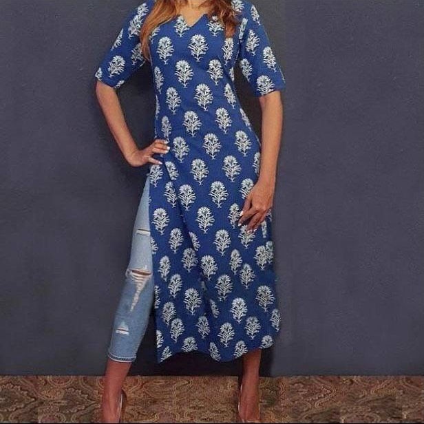 Thumbnail: S-3XL Heavy Crepe Kurti (10-15 delivery Days)