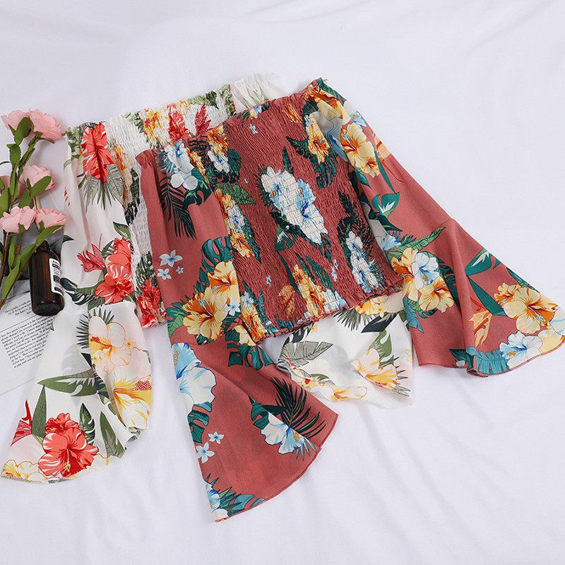 Thumbnail: Free Size Women Chiffon off Shoulder Blouse 