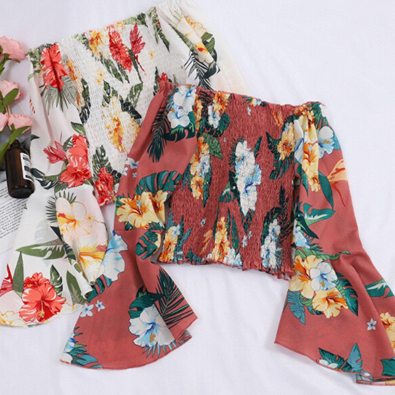 Thumbnail: Free Size Women Chiffon off Shoulder Blouse 