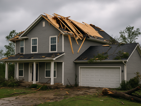 Residential Home Damage from Wind and Storm Damage