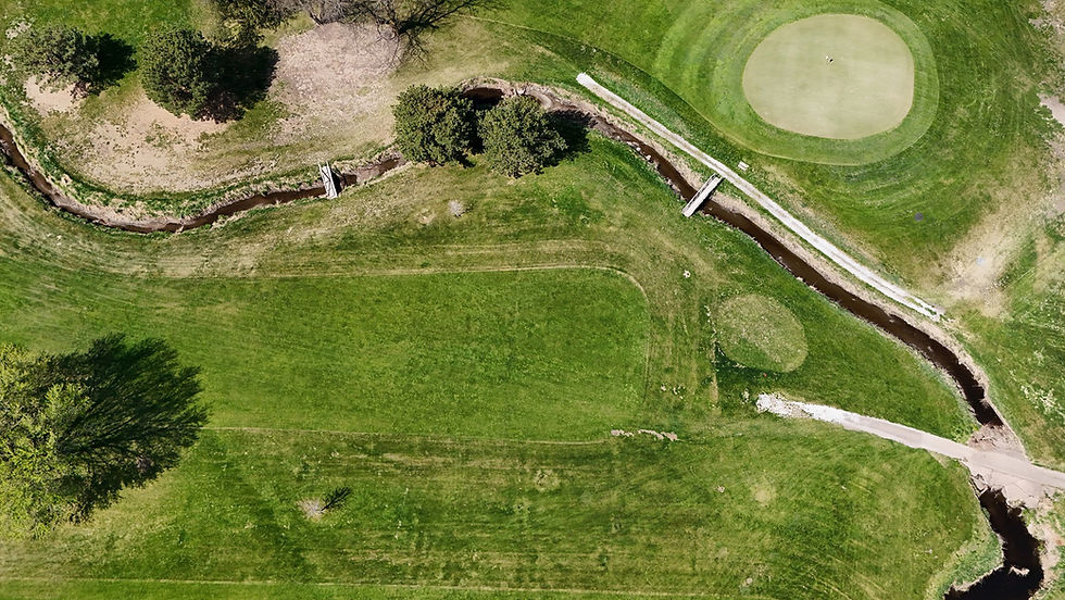 Overhead view of Poco Creek Golf Course in Aurora, NE