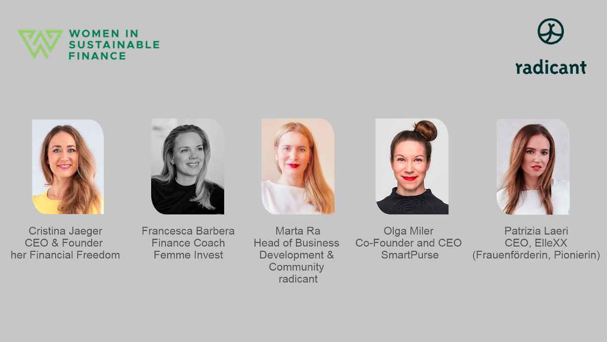 Radicant Pop-Up hosted by Women in Sustainable Finance