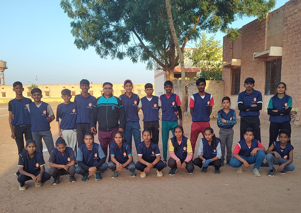 Student who Play Softball in Basni Belima along with Coach Ram Murti G.