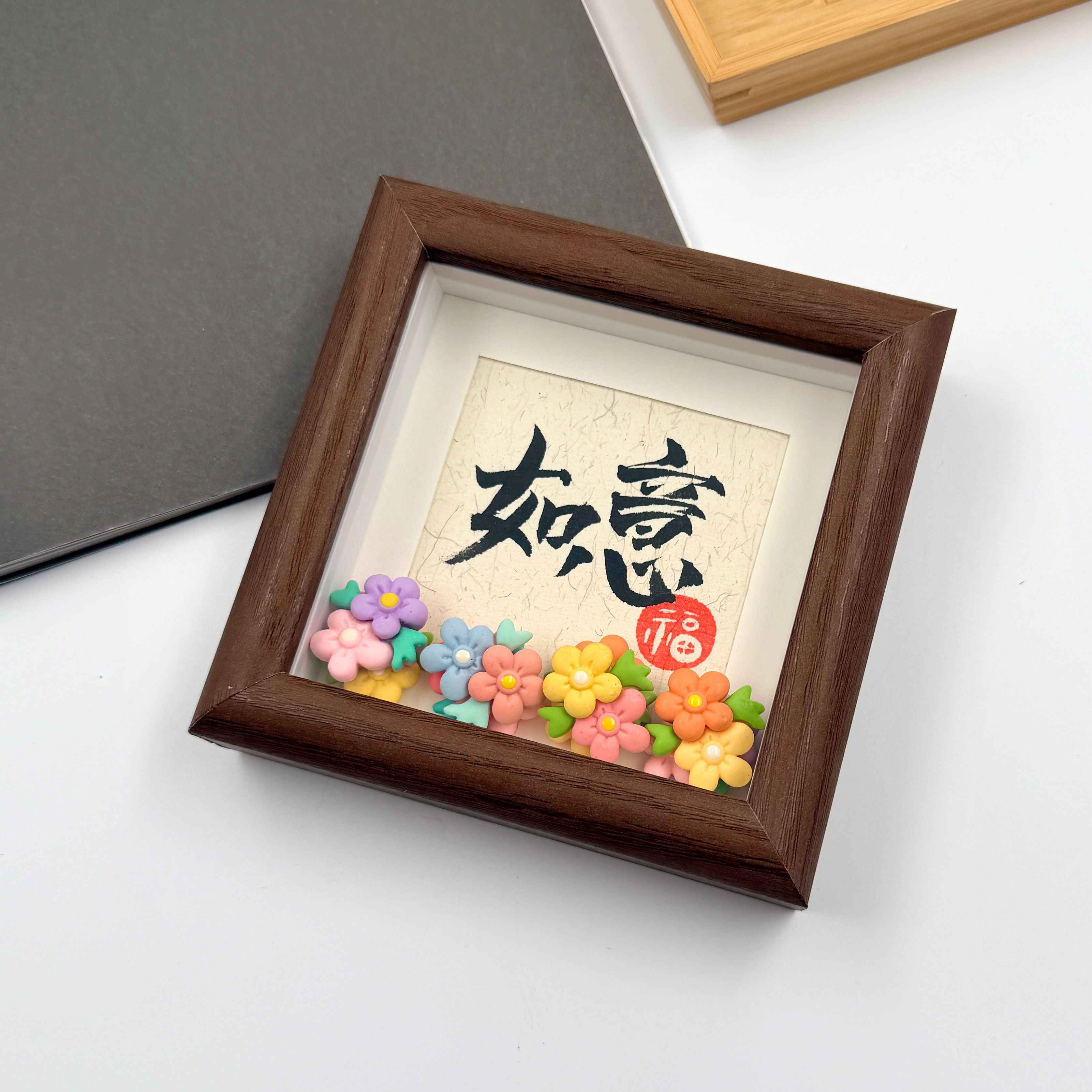【花朵粒粒】自訂手寫書法迷你相架