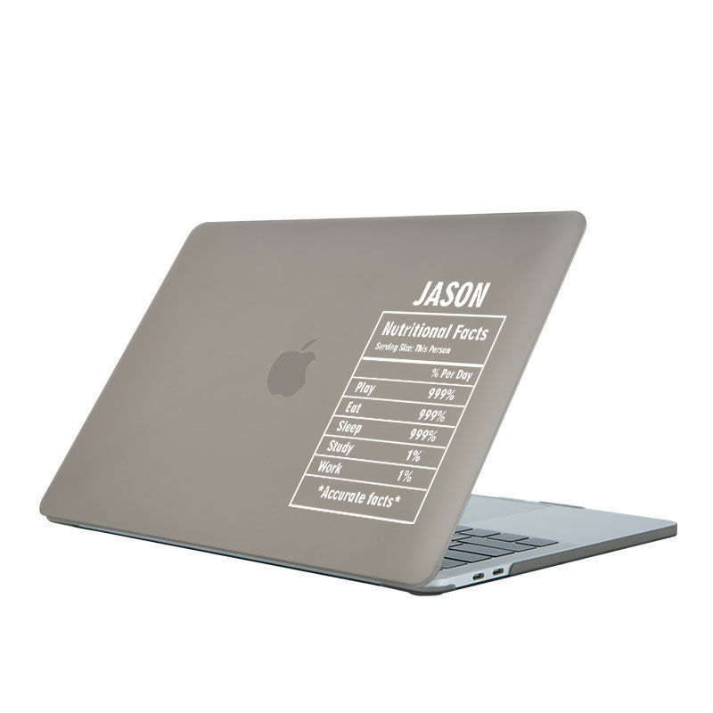 縮圖：【營養標籤(自訂名字)】Macbook磨砂保護殼訂製(18色)