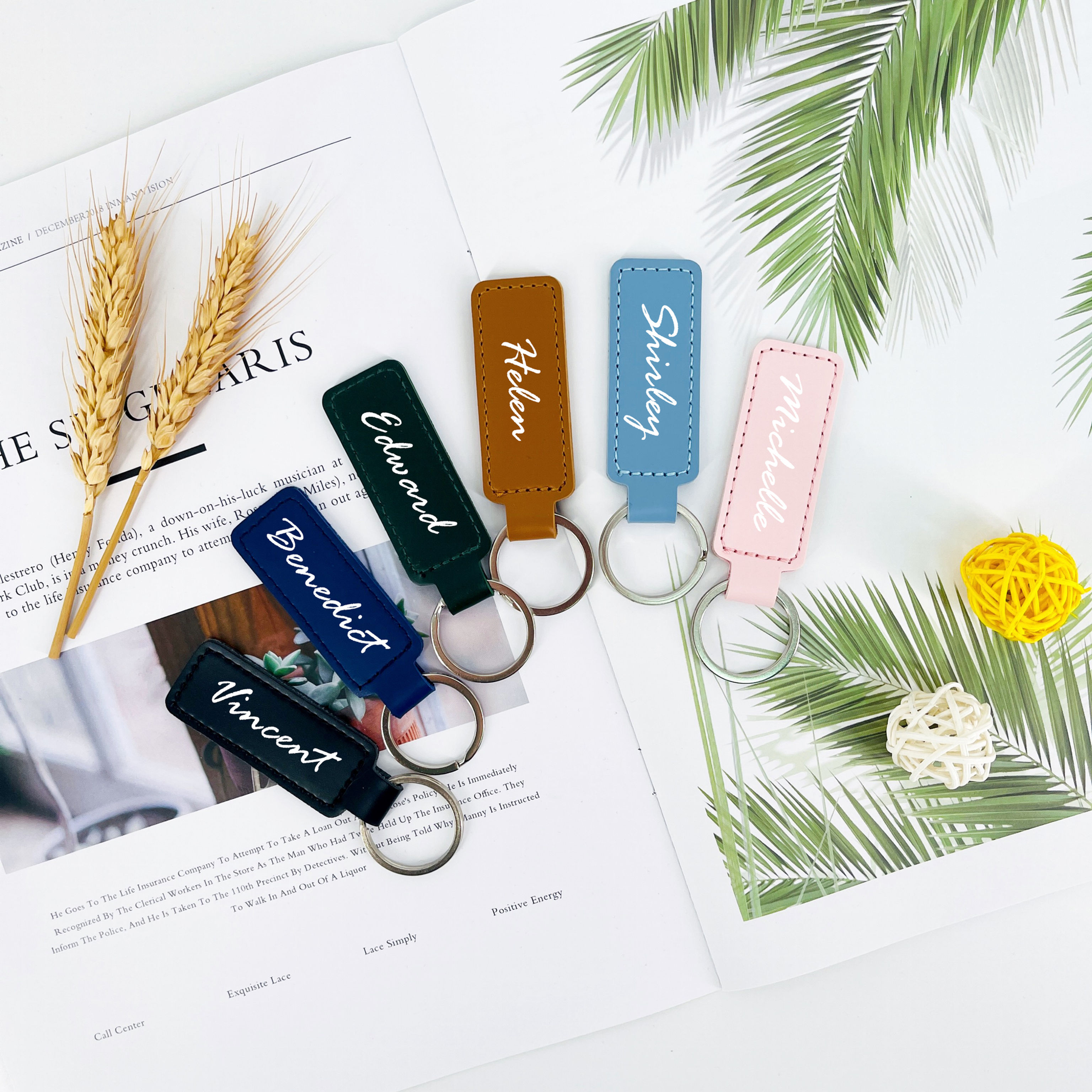 【自訂英文名字】皮革鎖匙扣