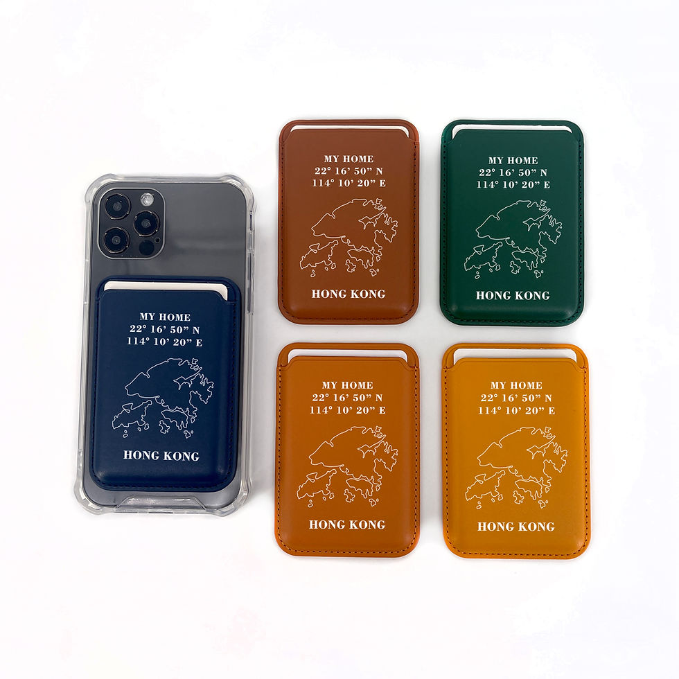 縮圖：【香港地圖MY HOME】iPhone吸磁卡套訂製(附送手機殼)