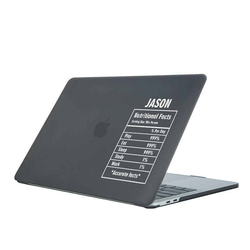 縮圖：【營養標籤(自訂名字)】Macbook磨砂保護殼訂製(18色)