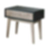 Instomi Metal Bedside Table Sideview
