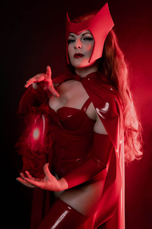 Scarlet Witch Latex Cosplay