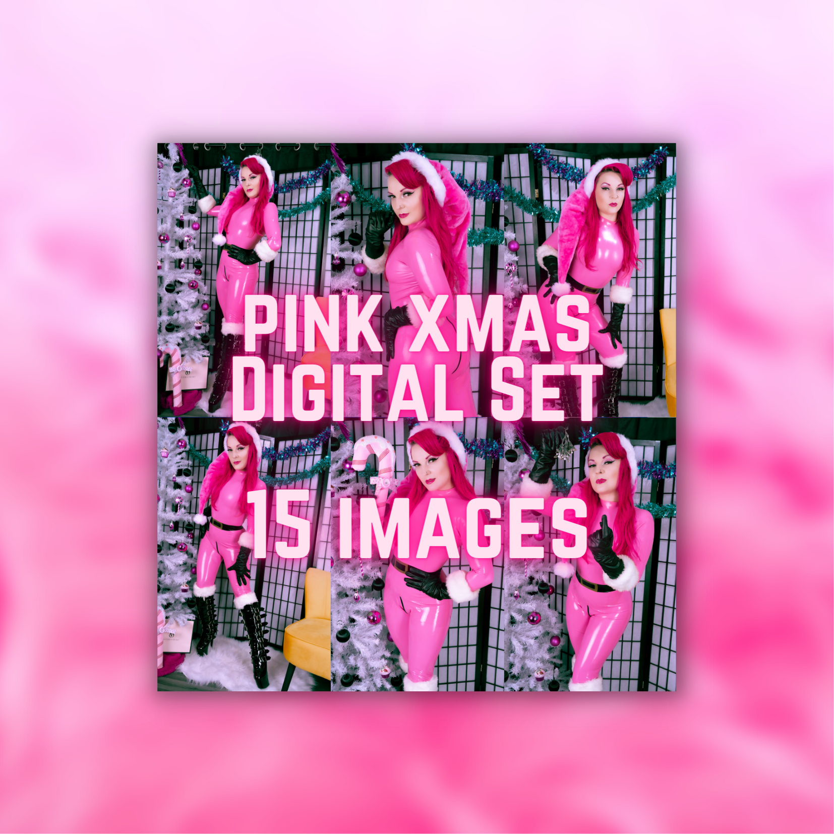 Pink Latex Christmas - 15 Image Digital Set