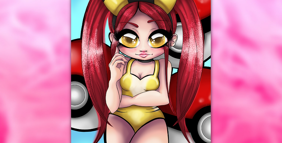 Latex Pikachu Cosplay Chibi Sticker