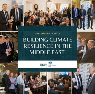 A selection of pictures and over them the title of the event: Building Climate Resilience in the Middle East"