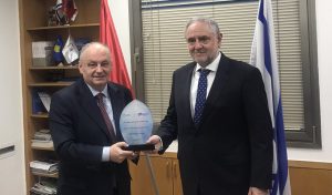 Ambassador of Albania to Israel, Dr. Bardhyl Canaj, and Chairman of the Center for Jewish Impact, Robert Singer.
