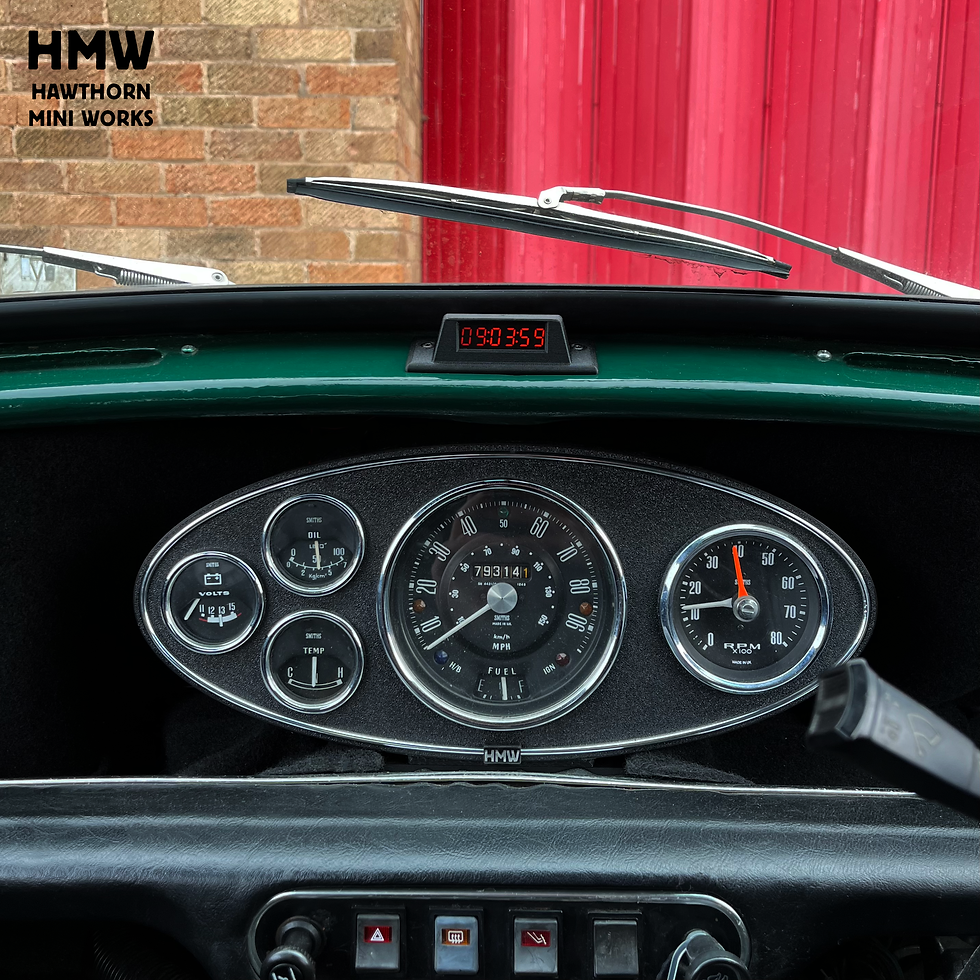 Thumbnail: Digital Clock for Classic Mini Top Dash Rail