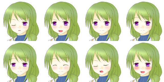 顔グラフィック素材 女 003 Materialroom