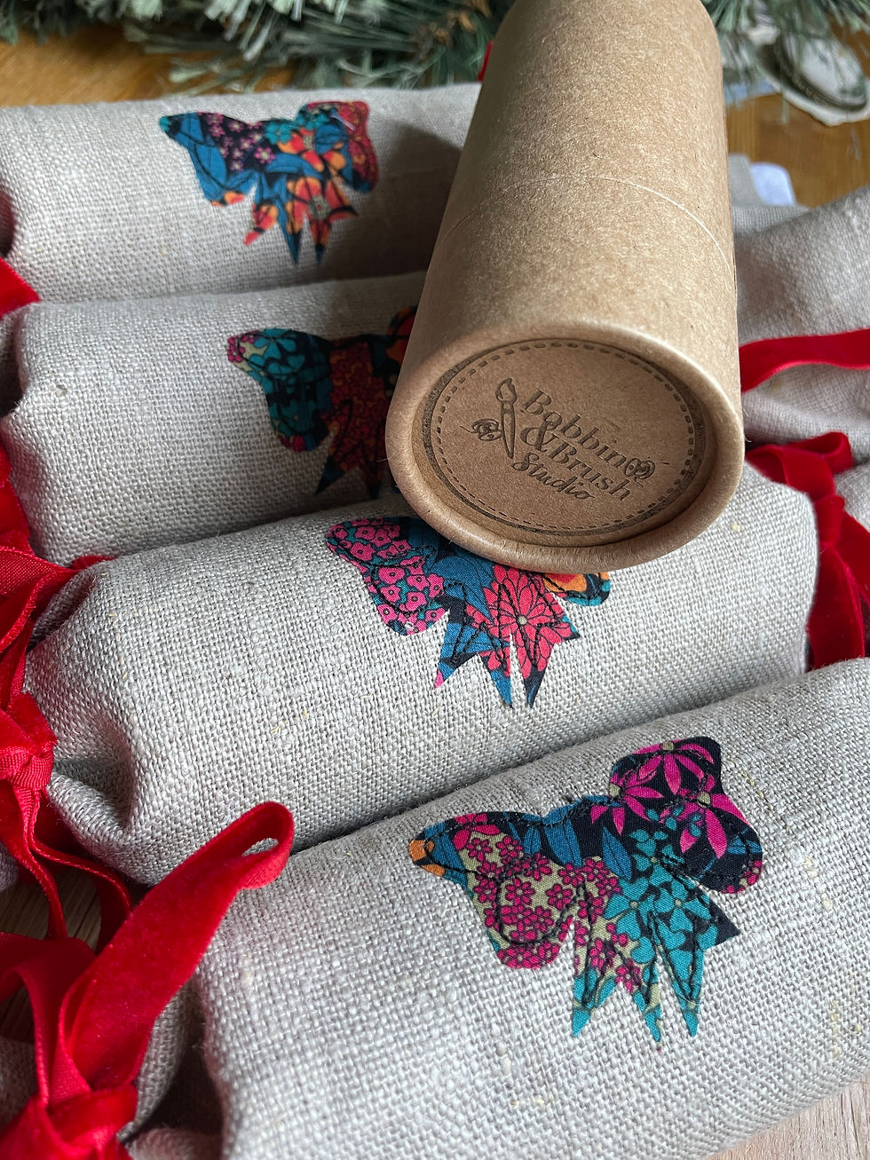 Thumbnail: Linen&Liberty motif reusable crackers. Bows