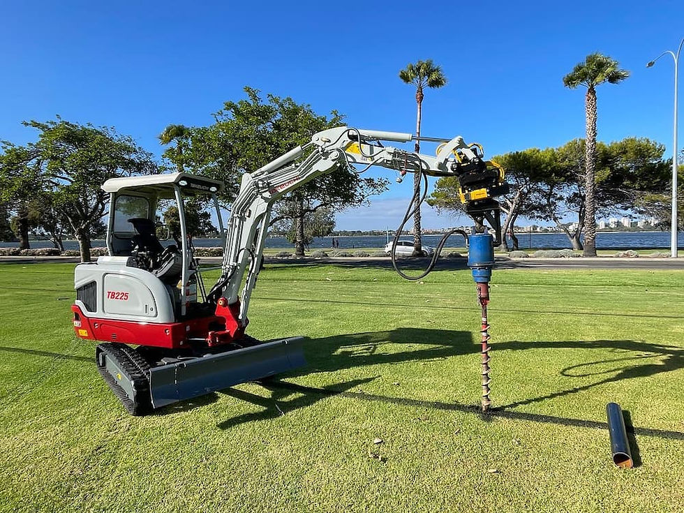 Auger Post Hole Drilling