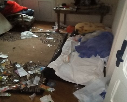 Sol d'un appartement recouvert de tout-venant