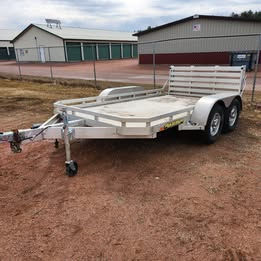 Used 2023 Aluma 78" x 12' Aluminum Utility Trailer w/Bi-Fold Gate