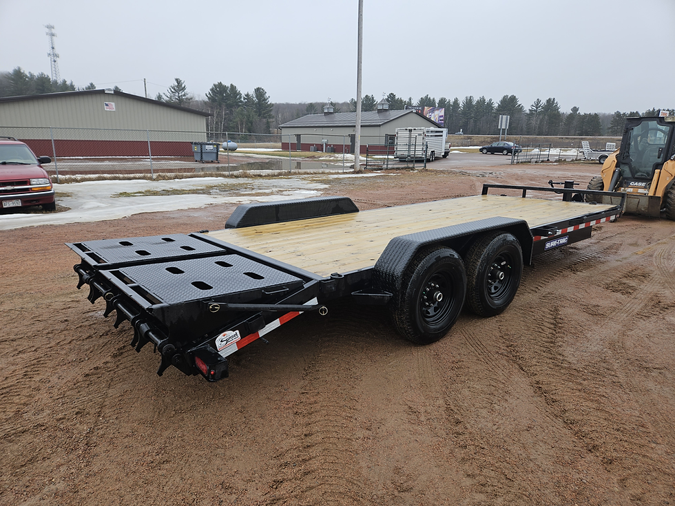 Thumbnail: New 2026 Sure-Trac 7' x 17' + 3' Universal Ramp Implement Trailer