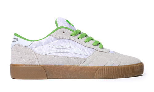 LAKAI x YEAH RIGHT CAMBRIDGE WHITE / UV GREEN SUEDE