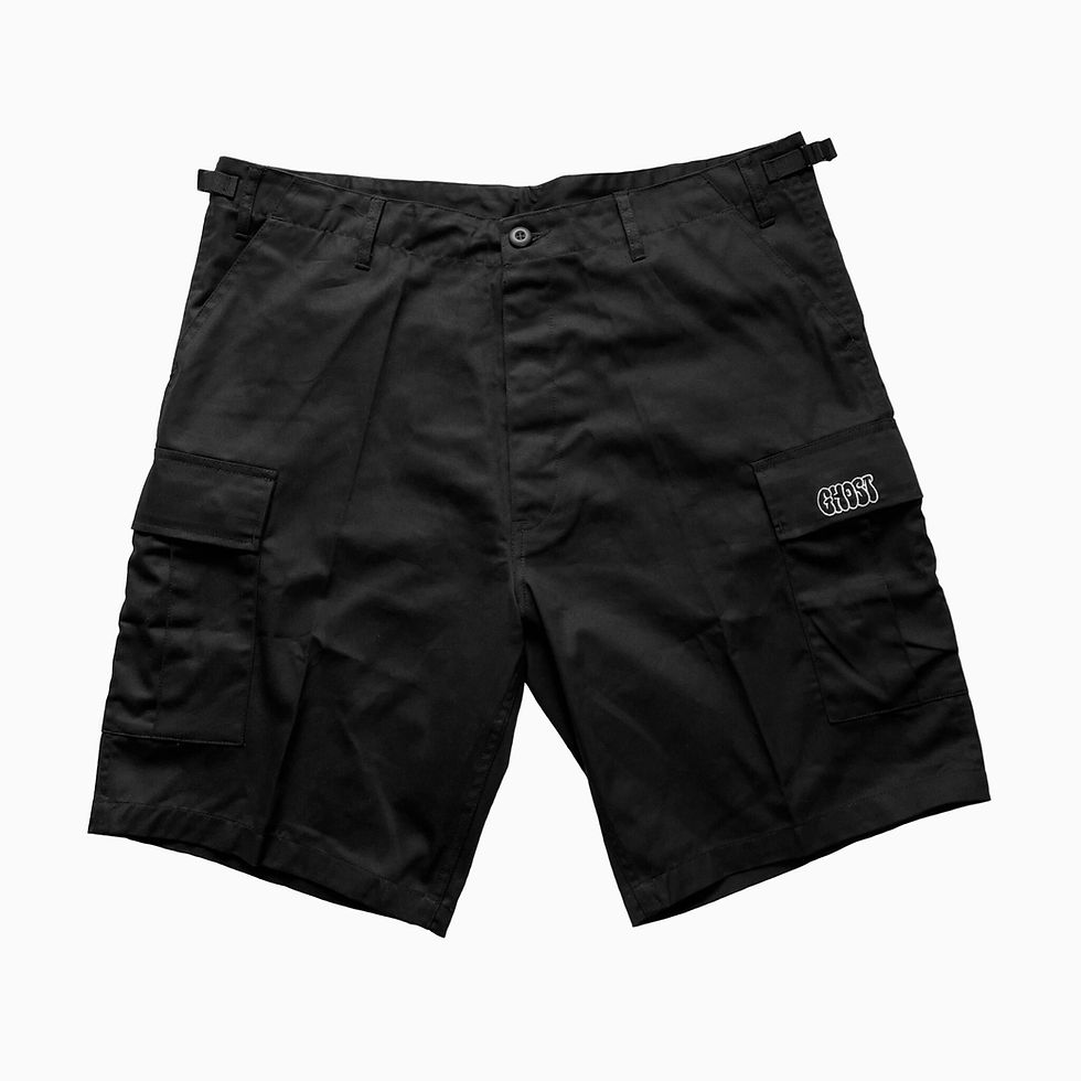 GHOST - ORIGINAL CARGO SHORTS BLACK