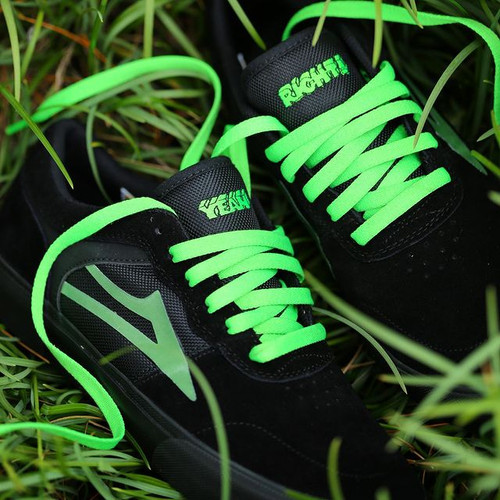 【LAKAI×YEAH RIGHT】ラカイ×イエ—ライト コラボ 2023 STAPLE BLACK / UV GREEN SUEDE メンズ レディース LAKAI x YEAH RIGHT STAPLE BLACK / UV GREEN SUEDE | GRAVITY FUKUOKA