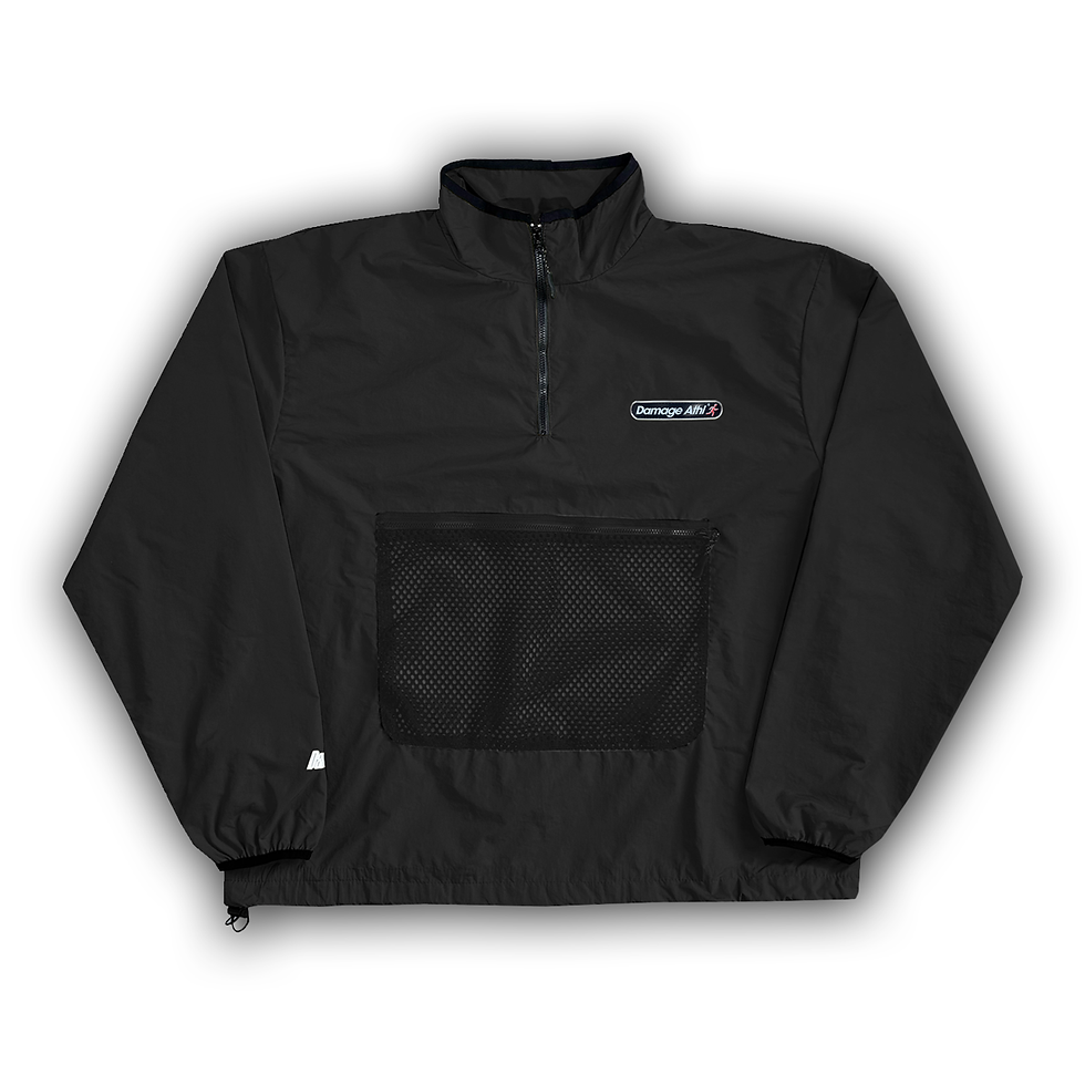 DAMAGE Tundra Quarter Zipper Jacket BLACK