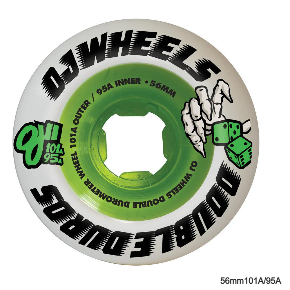 OJ DOUBLE DURO WHITE GREEN MINI COMBO 56mm 101A/95A