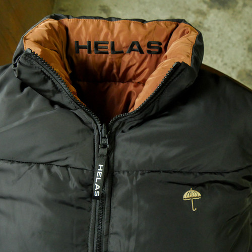 HELAS POWDER REVERSIBLE PUFFER JACKET BLACK / BEIGE | GRAVITY FUKUOKA
